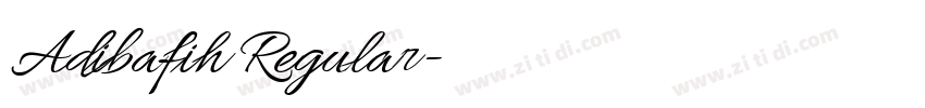 Adibafih Regular字体转换 Adibafih Regular字体转换